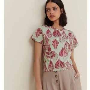 BOMBAY PAISLEY NWT Mint Leaf Crop Top SIZE M